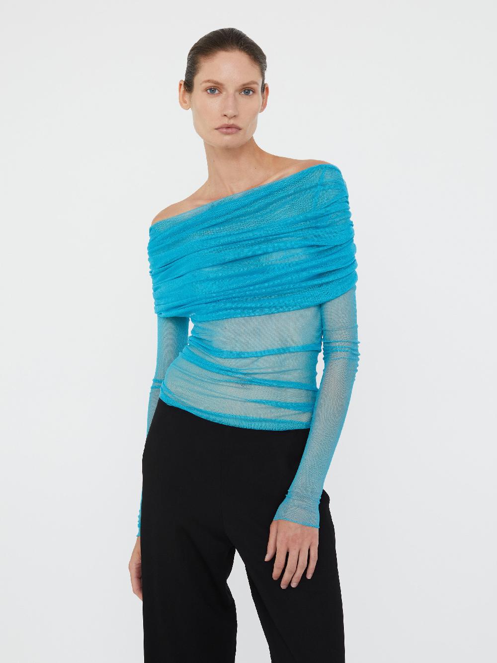 christopher esber Veiled Top teal Veiled Top black Veiled Top white Veiled Top evergreen Veiled Top eucalypt Veiled Top mauve