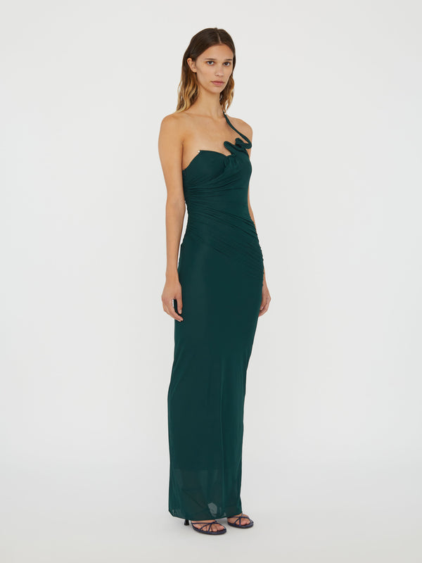 Christopher Esber Venus Single Strap Cami Dress Evergreen