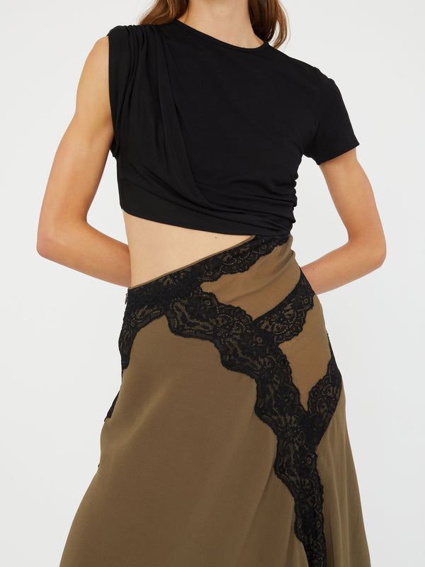 Christopher Esber Verve Twisted Tee Dress Eucalypt Black Verve Twisted Tee Dress Cielo Blue Multi