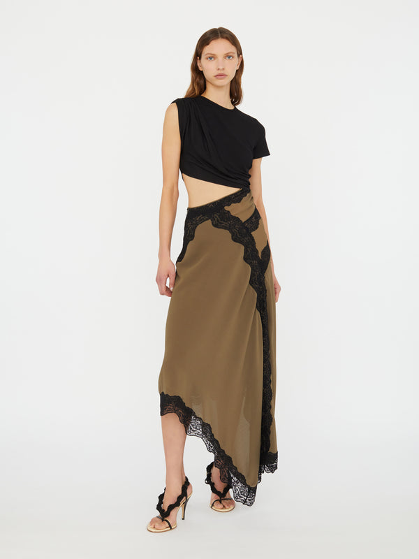 Christopher Esber Verve Twisted Tee Dress Eucalypt Black Verve Twisted Tee Dress Cielo Blue Multi