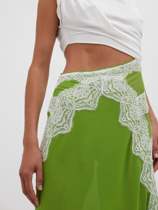 Christopher Esber Verve Twisted Tee Dress Verde White