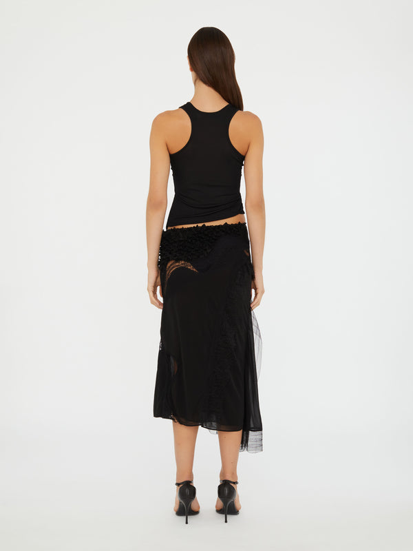 Christopher Esber Vespertine Lace Skirt Black Vespertine Lace Skirt Clear Blue Multi