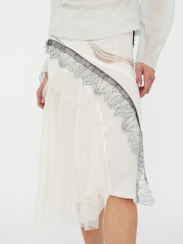 Christopher Esber Vespertine Lace Skirt Clear Blue Multi Vespertine Lace Skirt Black