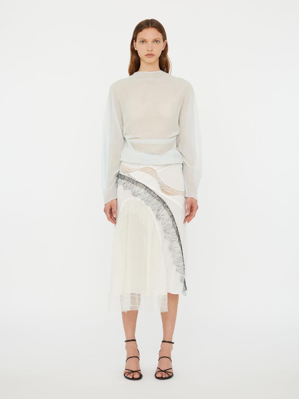 christopher esber Vespertine Lace Skirt clear blue multi Vespertine Lace Skirt black