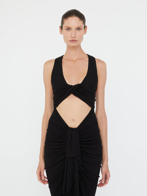 Christopher Esber Vivenda Drape Front Dress Black Vivenda Drape Front Dress Cacao Vivenda Drape Front Dress Saffron Vivenda Drape Front Dress Teal Vivenda Drape Front Dress Boston Blue Vivenda Drape Front Dress Incense Vivenda D