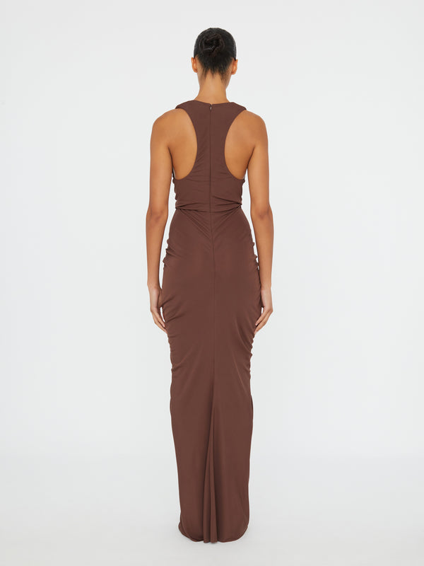 Christopher Esber Vivenda Drape Front Dress Cacao Vivenda Drape Front Dress Black Vivenda Drape Front Dress Saffron Vivenda Drape Front Dress Teal Vivenda Drape Front Dress Boston Blue Vivenda Drape Front Dress Incense Vivenda D
