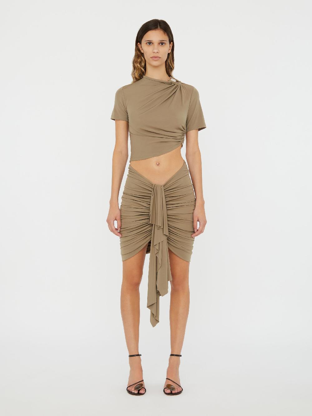 christopher esber Vivenda Drape Mini Skirt eucalypt