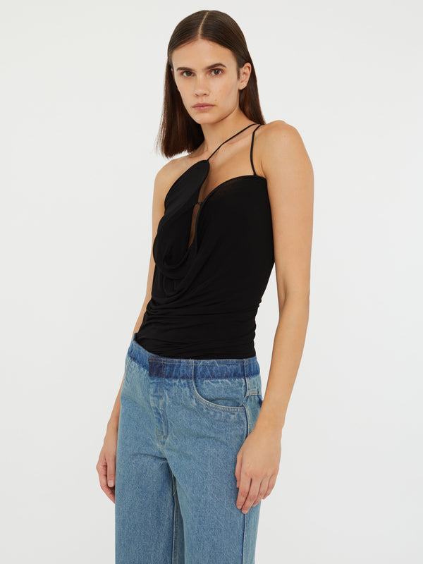 Christopher Esber Wave Coil Top Black Wave Coil Top Smoke