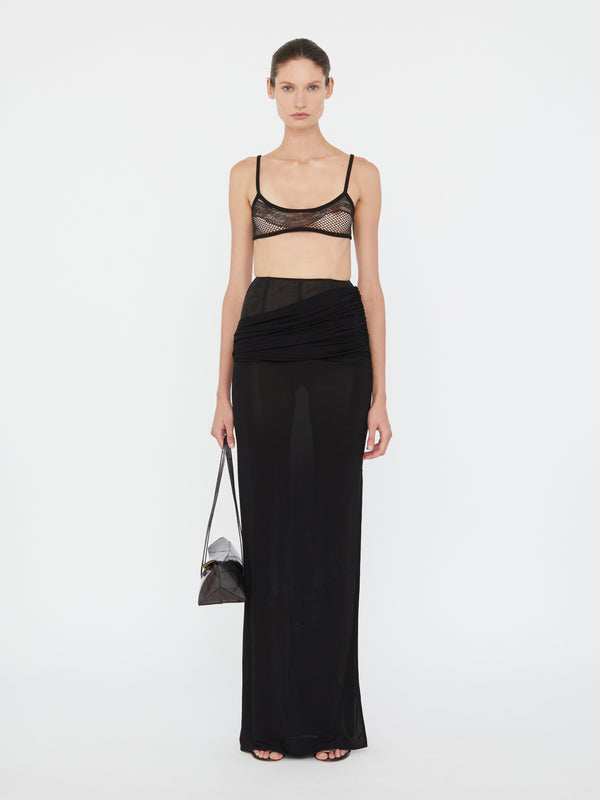 Christopher Esber Wave Lace Bralette Black Wave Lace Bralette White