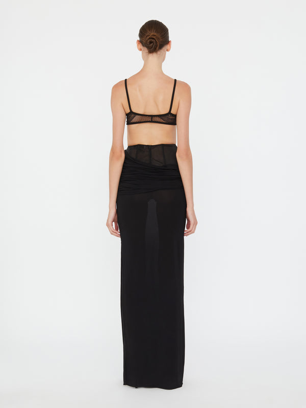 Christopher Esber Wave Lace Bralette Black Wave Lace Bralette White