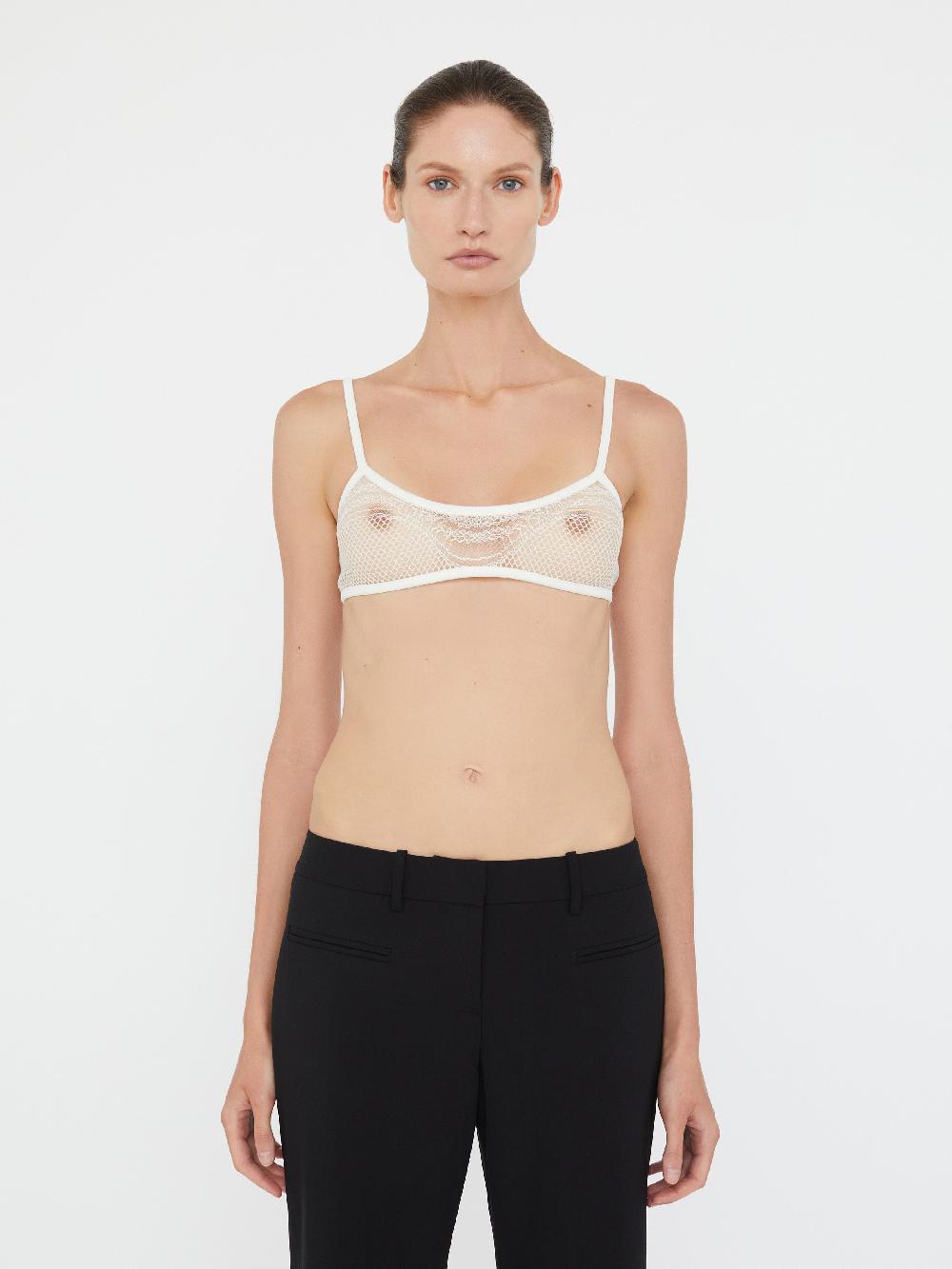 christopher esber Wave Lace Bralette white Wave Lace Bralette black