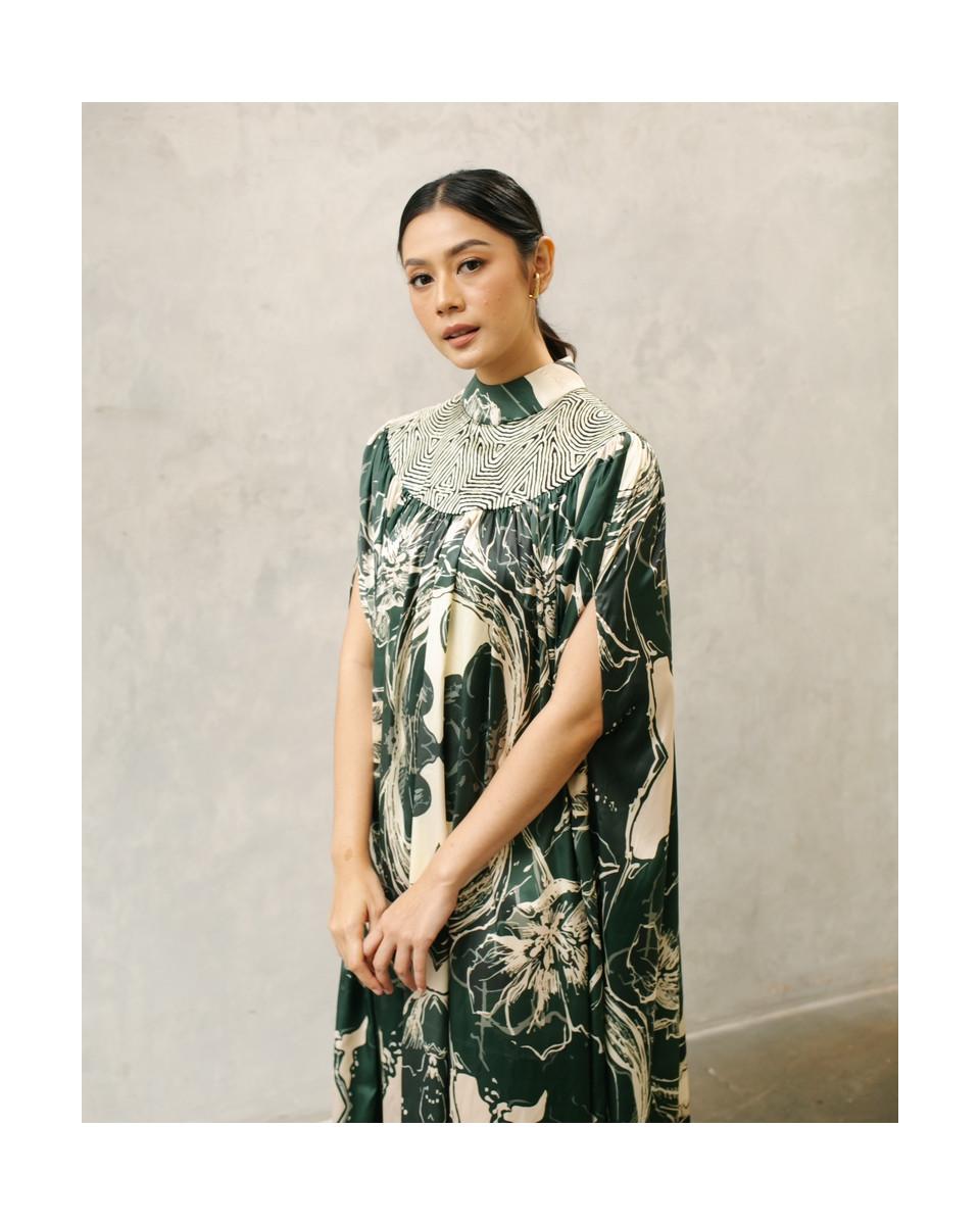 ciel ADENA DRESS EMERALD FLORAL