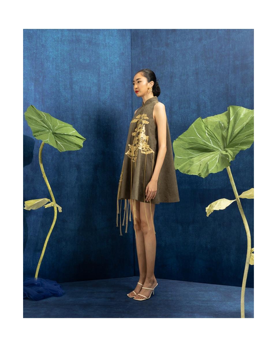 Ciel AH YEON DRESS DARK OLIVE