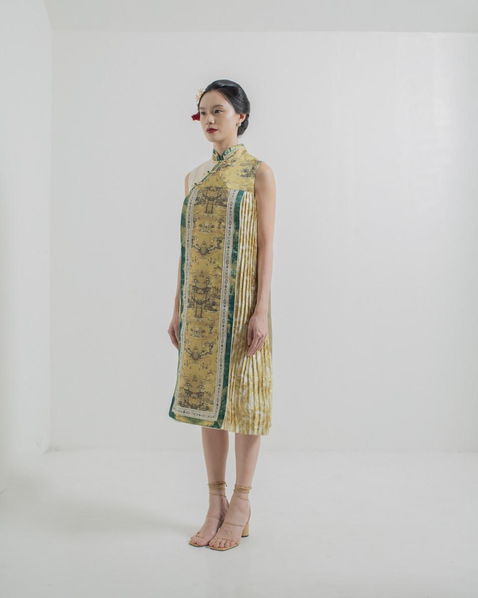 Ciel CHEN DRESS GOLD CHINOISERIE