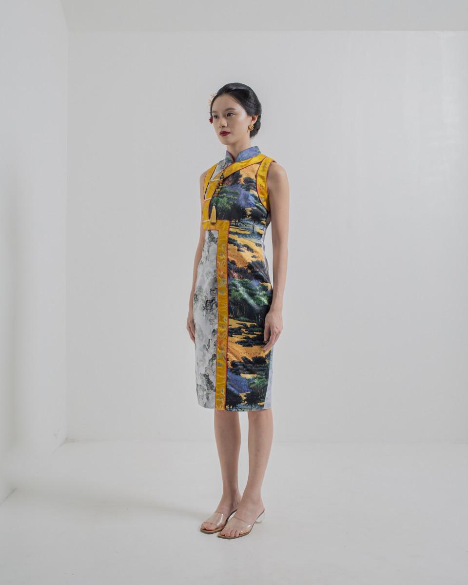 Ciel CHYOU DRESS YELLOW SCENERY