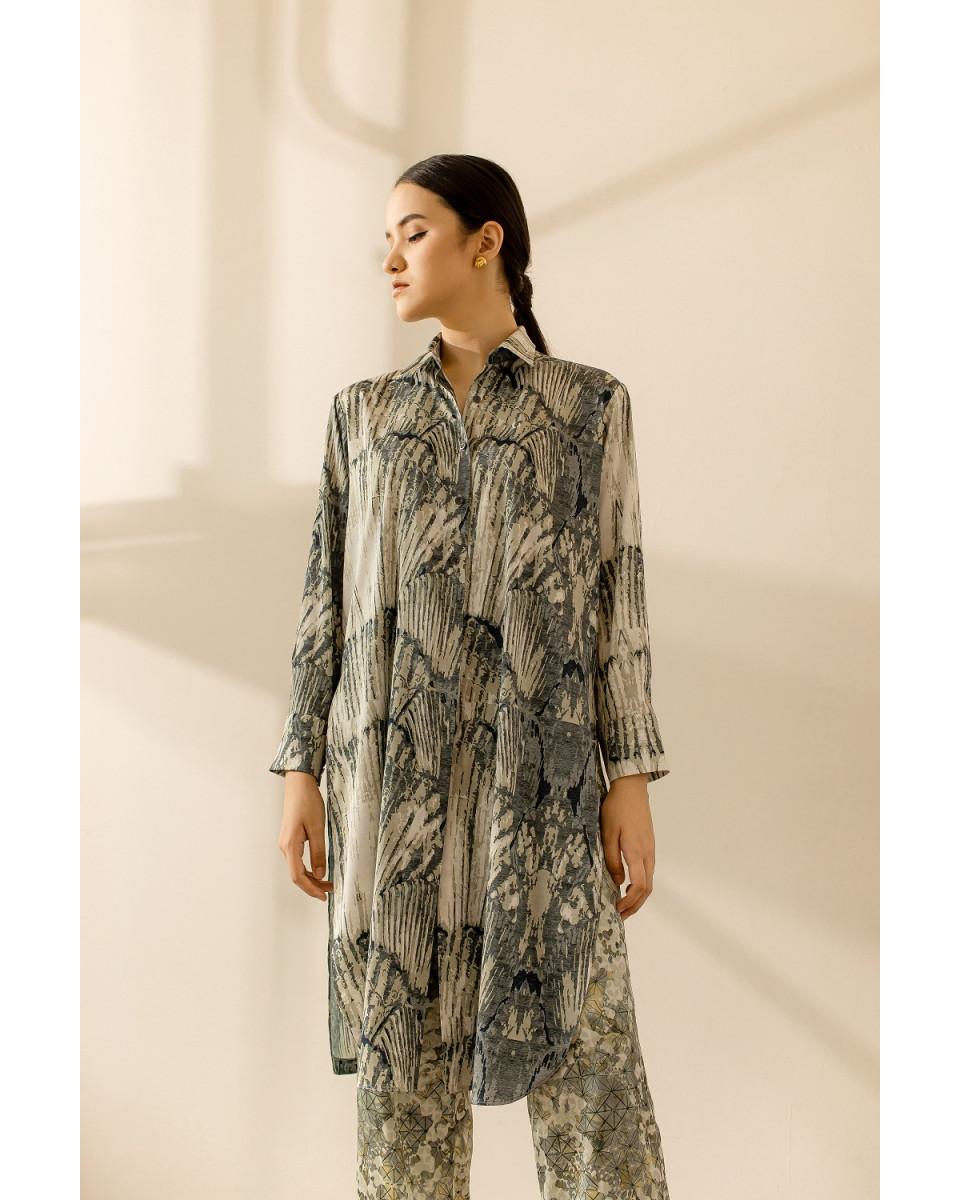 Ciel Dalisha Top Charcoal Abstract