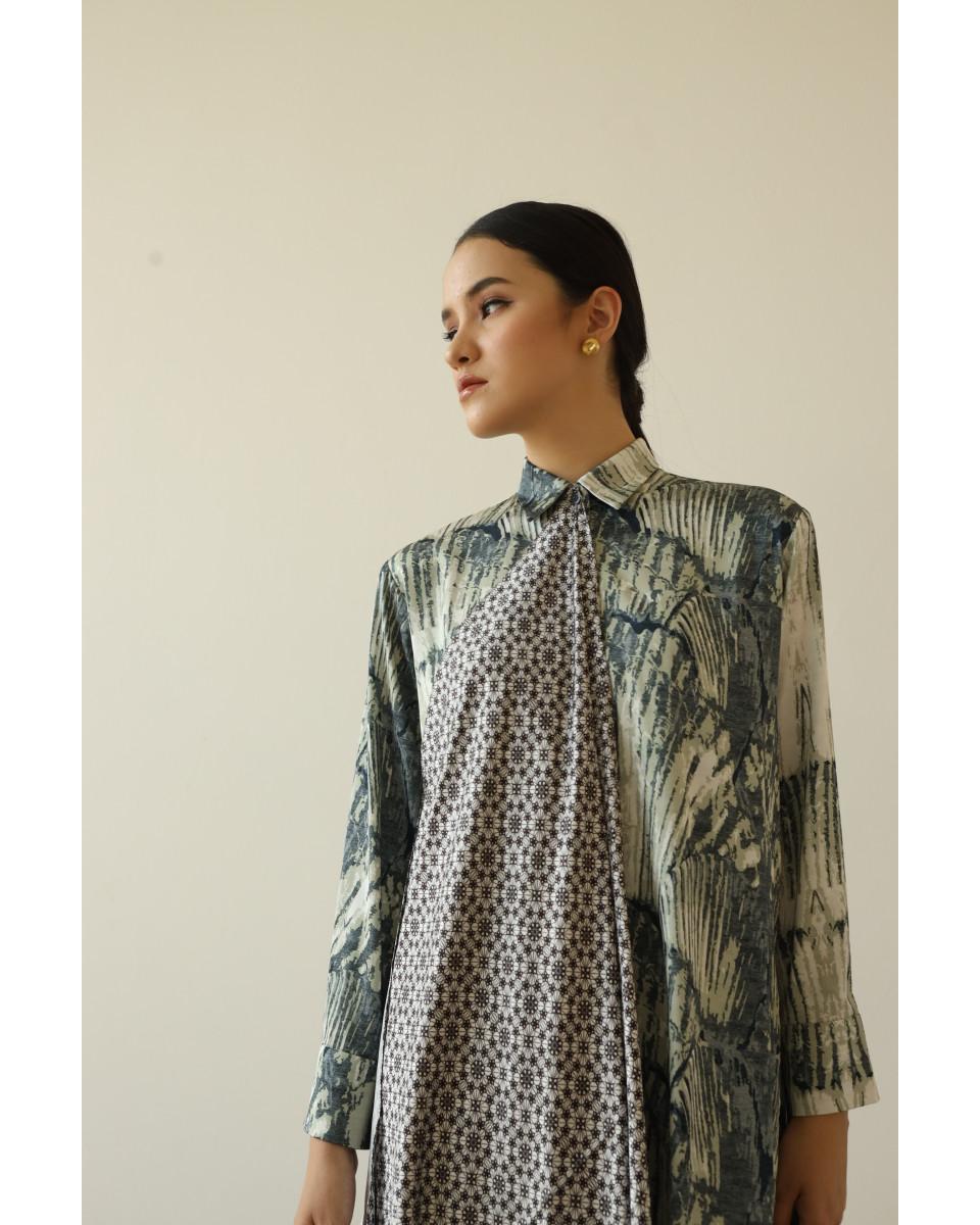 ciel Dalisha Top Charcoal Abstract