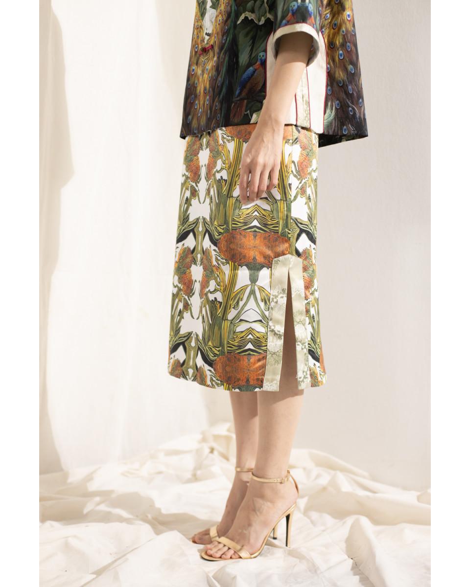 Ciel EMIKA SKIRT TERRACOTA BOTANICAL