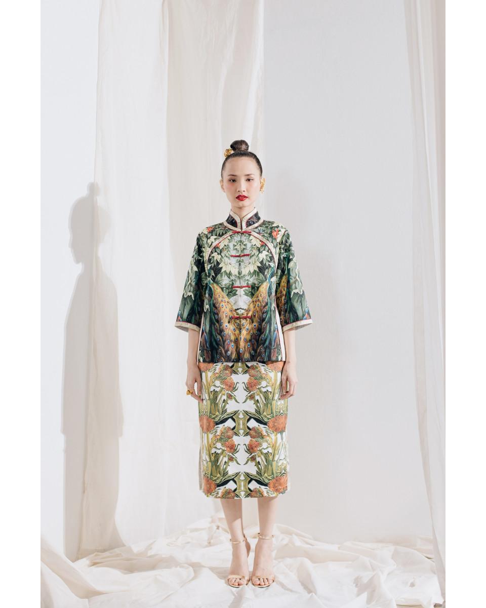 Ciel EMIKA SKIRT TERRACOTA BOTANICAL