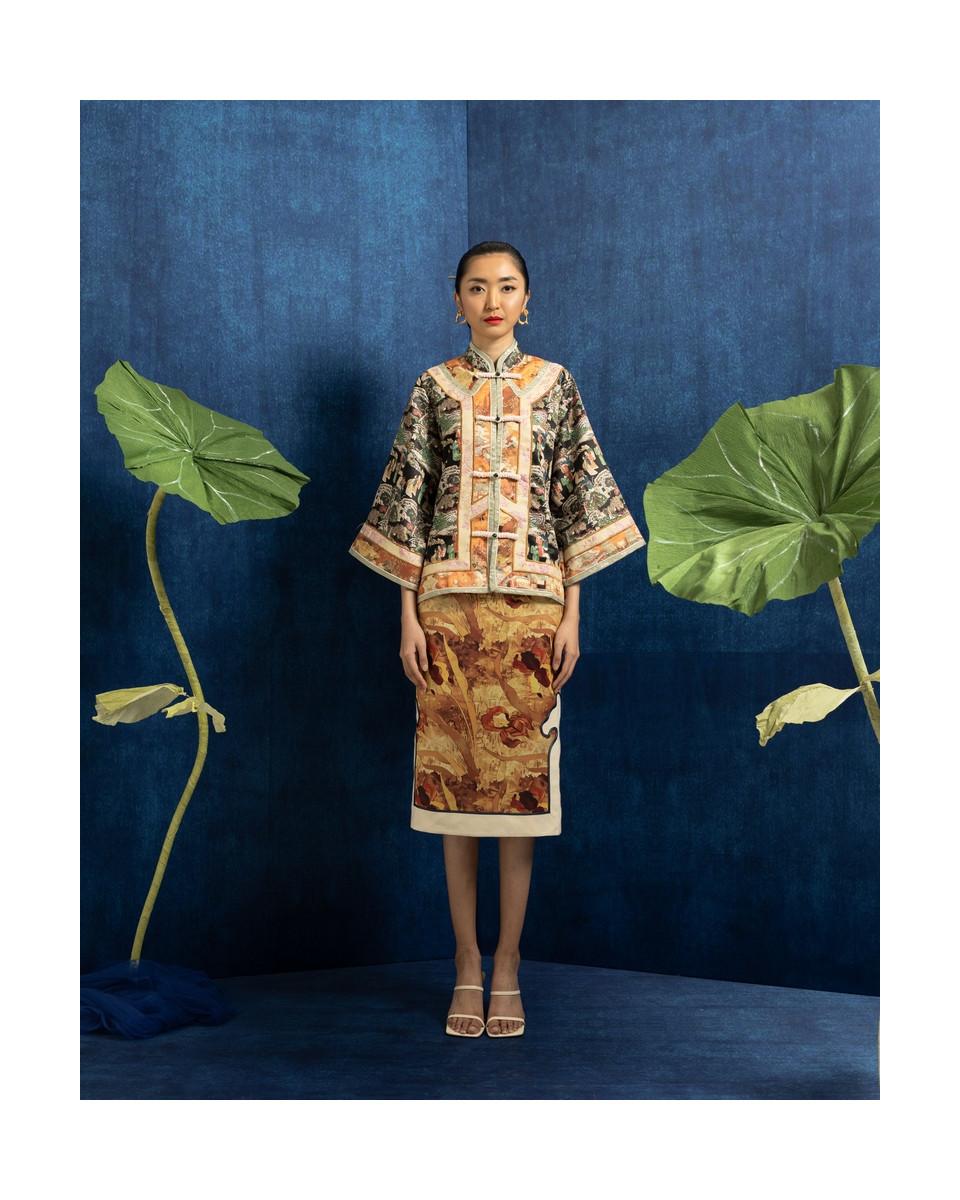 Ciel FU LU TOP BLACK CHINOISERIE