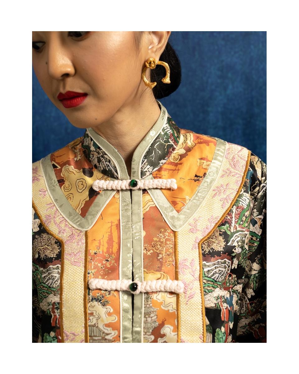 Ciel FU LU TOP BLACK CHINOISERIE