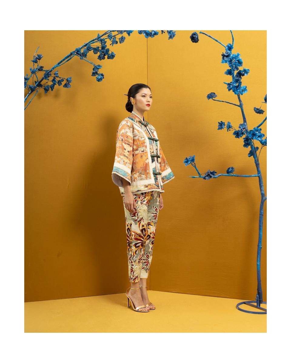 Ciel FU LU TOP BURNT YELLOW CHINOISERIE