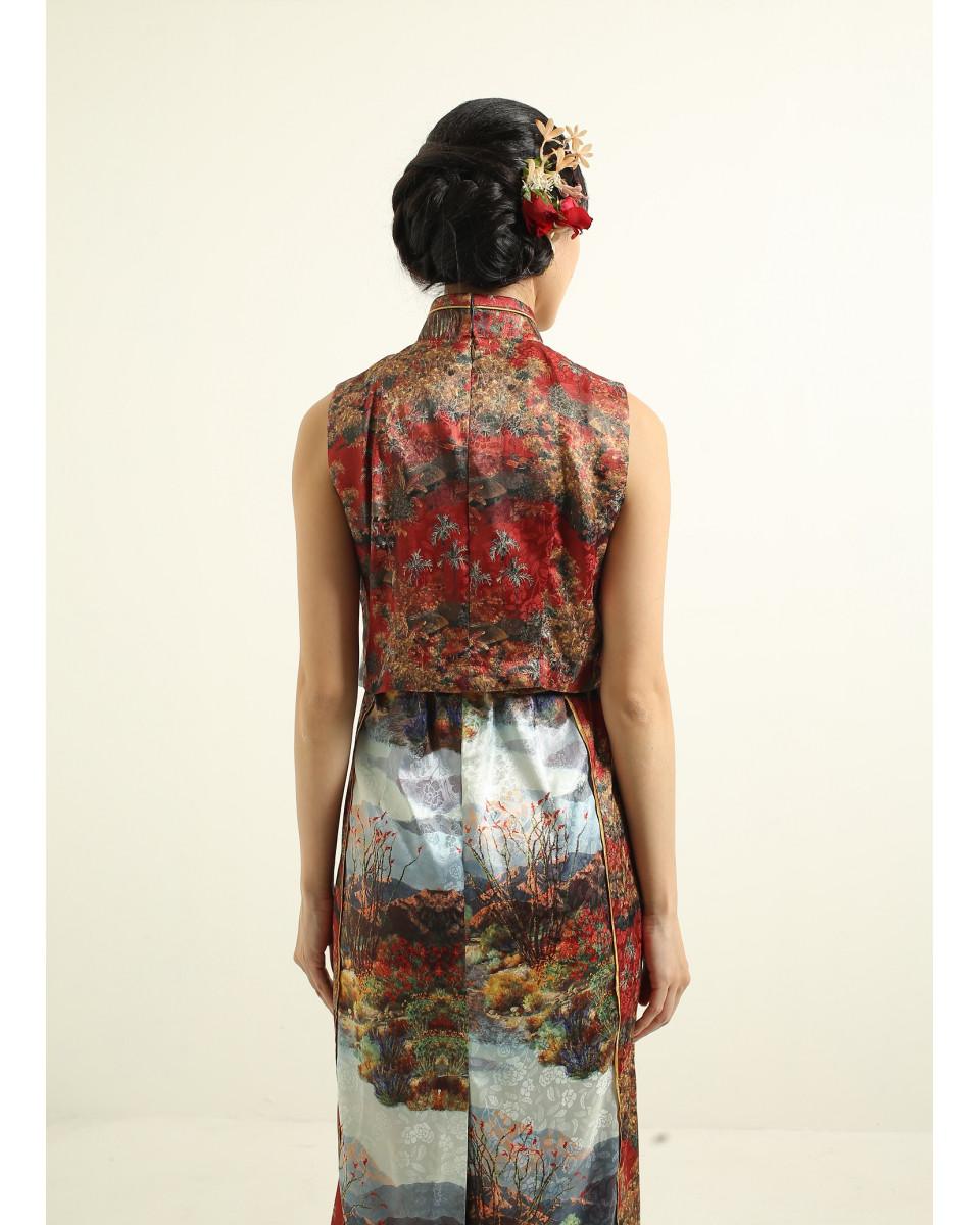 Ciel FUMI SKIRT RED SCENERY