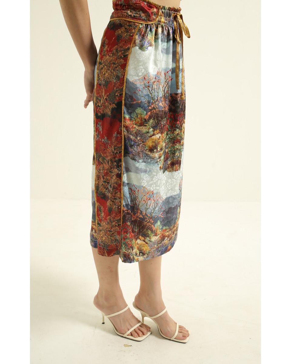 Ciel FUMI SKIRT RED SCENERY