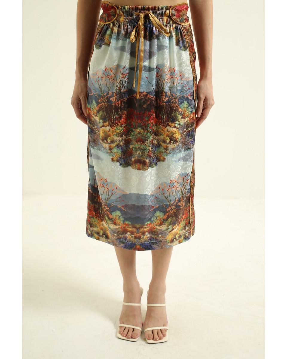 Ciel FUMI SKIRT RED SCENERY