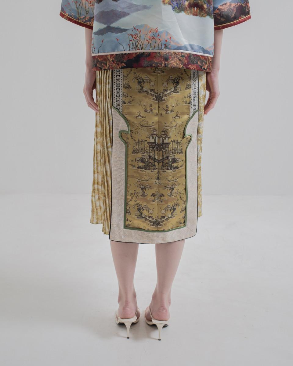 Ciel FUMIKO II SKIRT GOLD CHINOISERIE