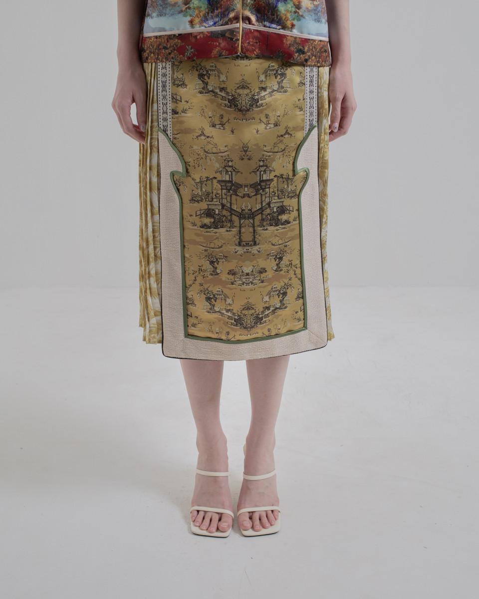 Ciel FUMIKO II SKIRT GOLD CHINOISERIE