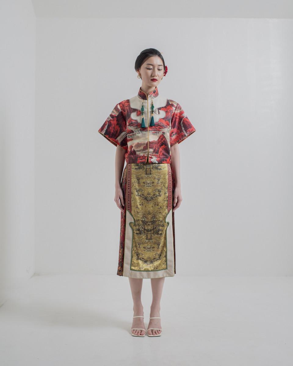 ciel FUMIKO II SKIRT RED TOILE