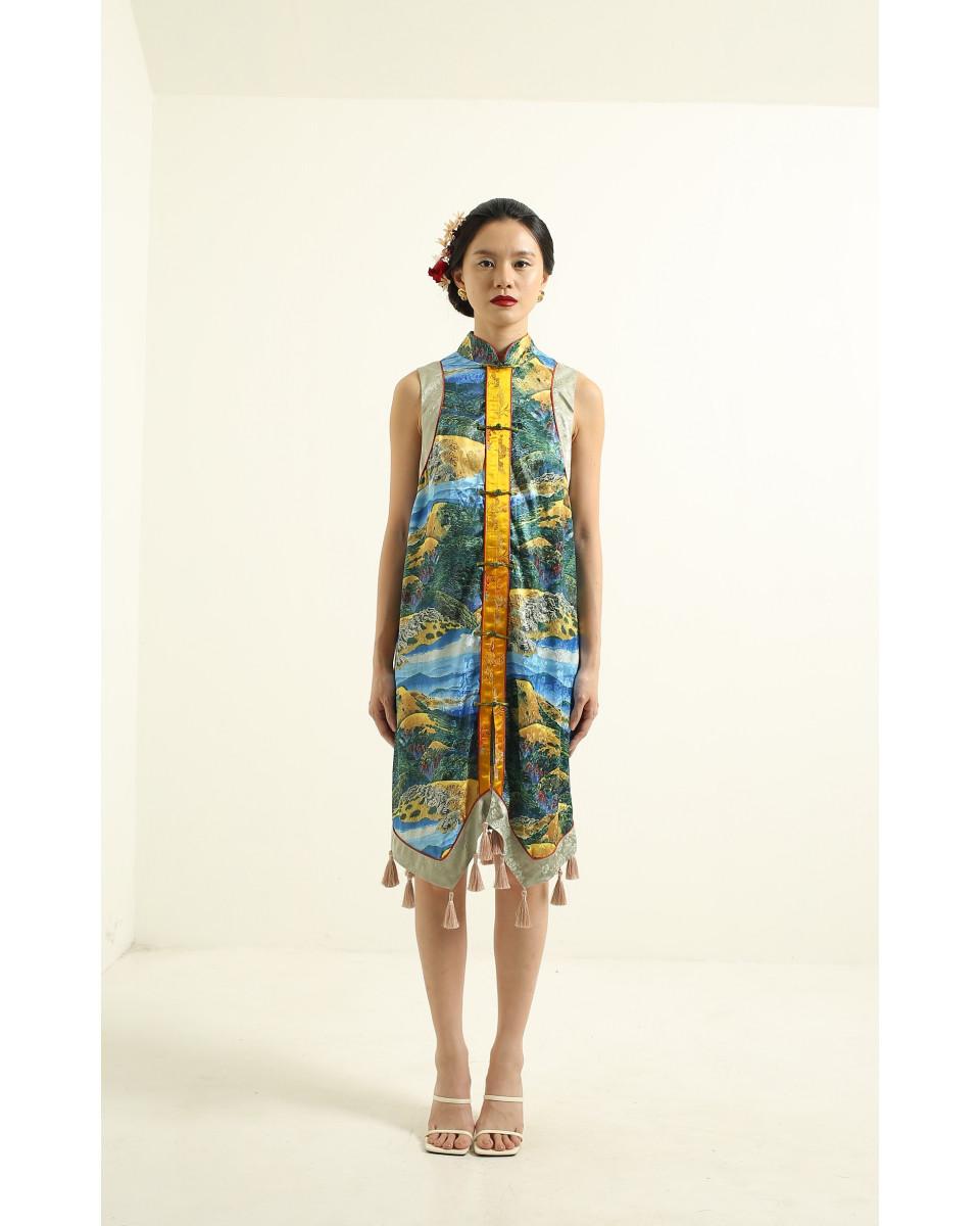 ciel GENJI DRESS GOLD MOUNTAIN