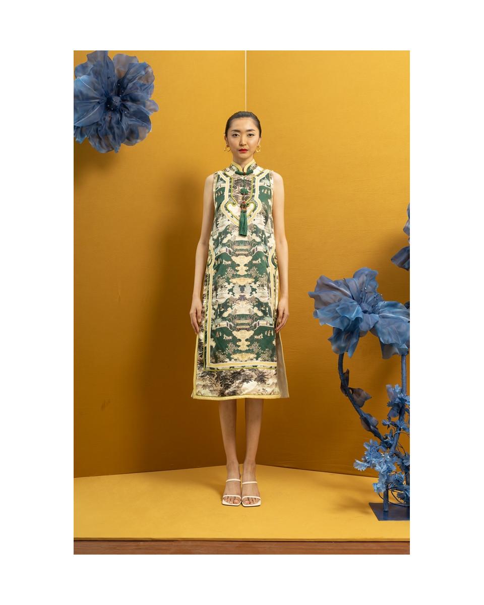 ciel HUAN DRESS JADE CHINOISERIE