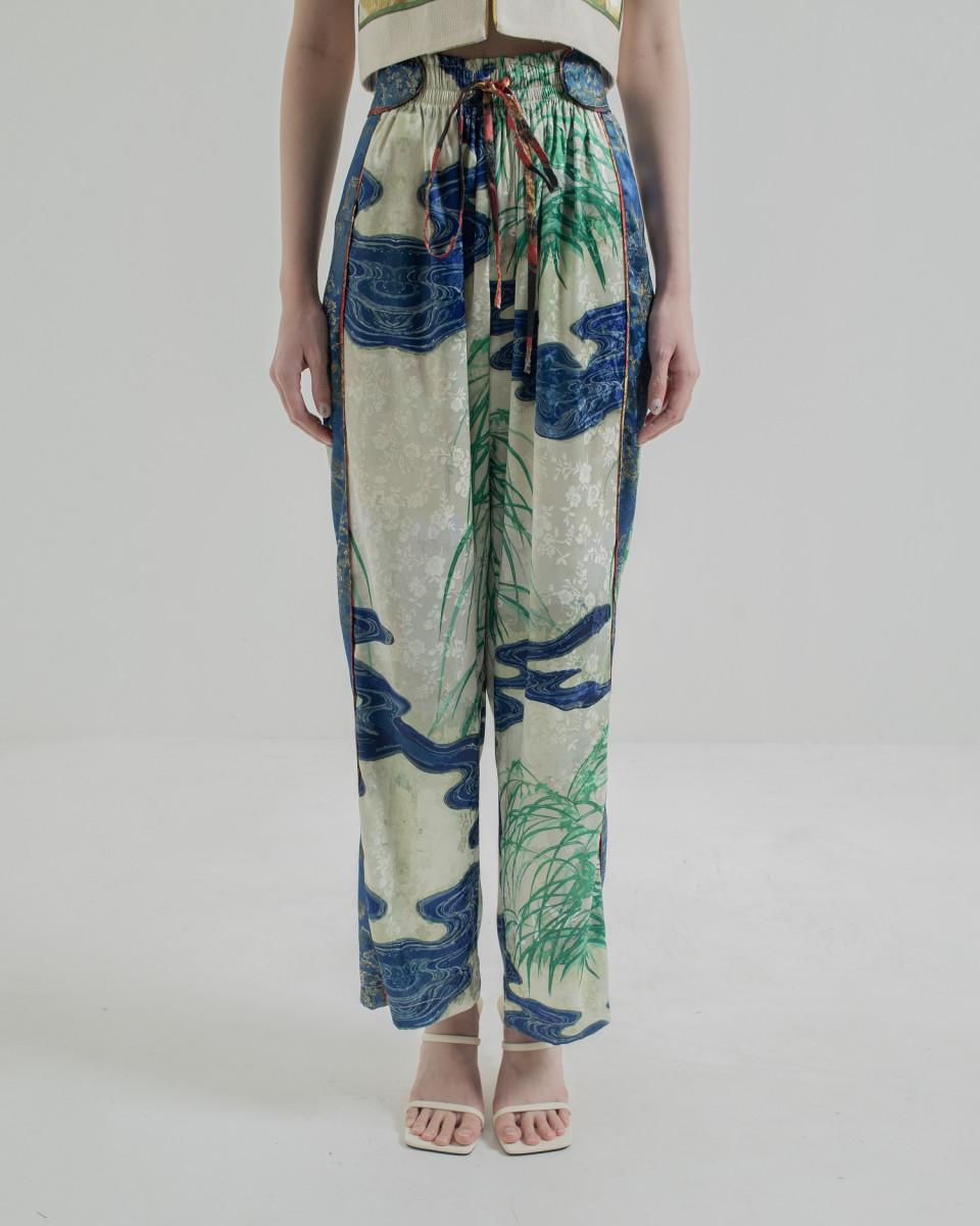 Ciel JIAN II TROUSERS BLUE ABSTRACT