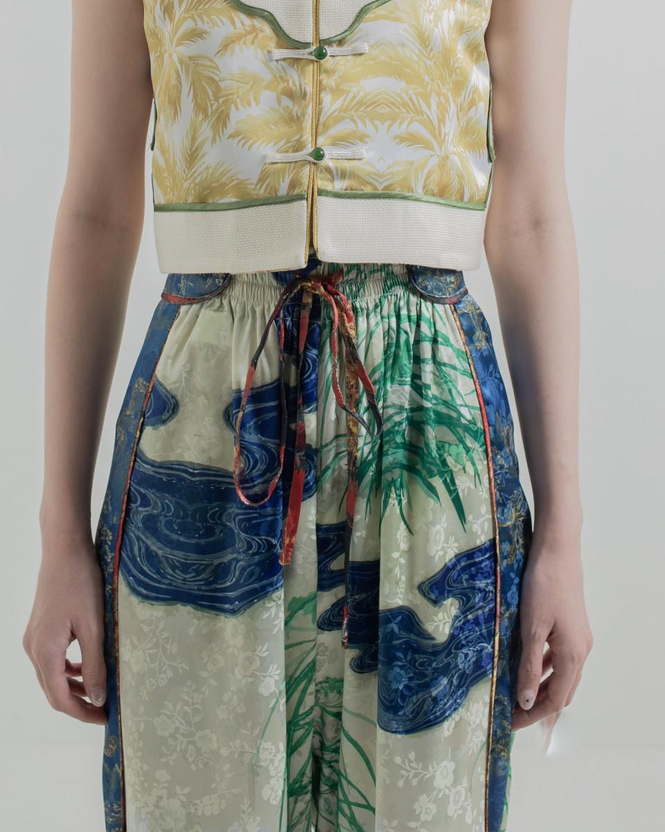 Ciel JIAN II TROUSERS BLUE ABSTRACT