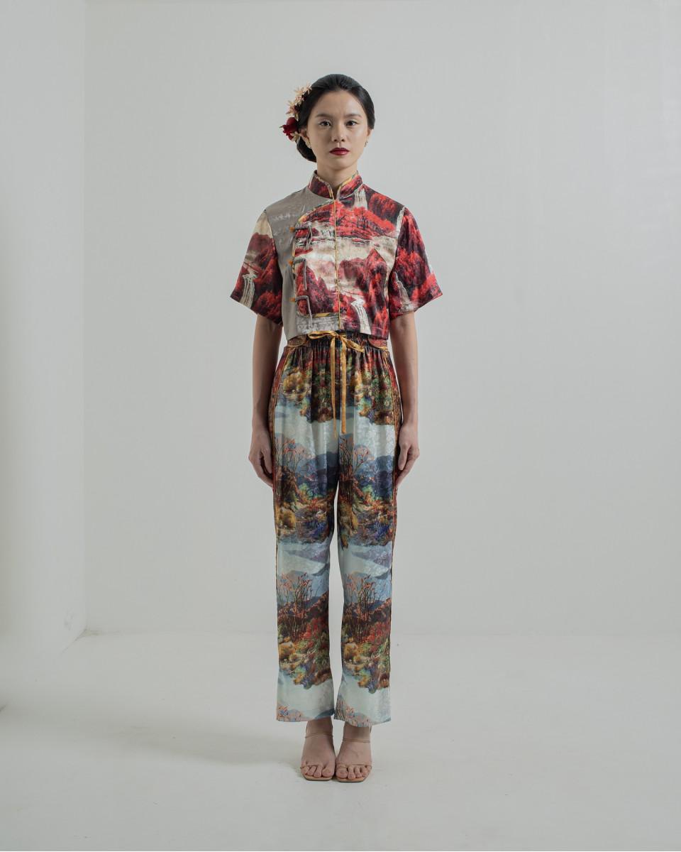 ciel JIAN II TROUSERS RED SCENERY