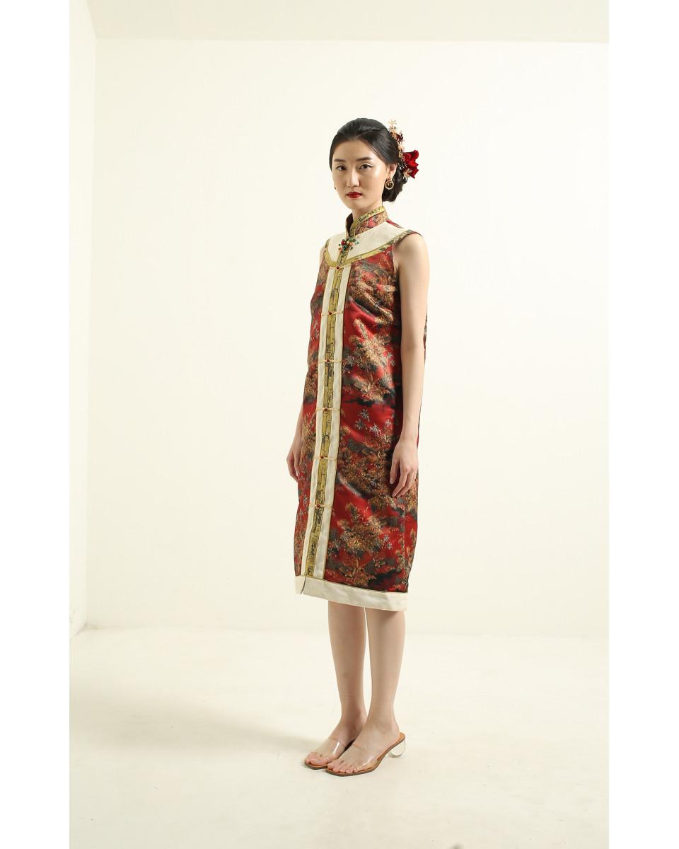 Ciel KAIRI DRESS RED TOILE