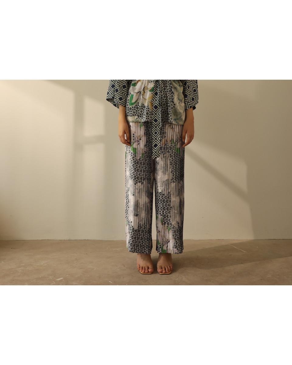 Ciel Kinza Trousers Navy Green Floral