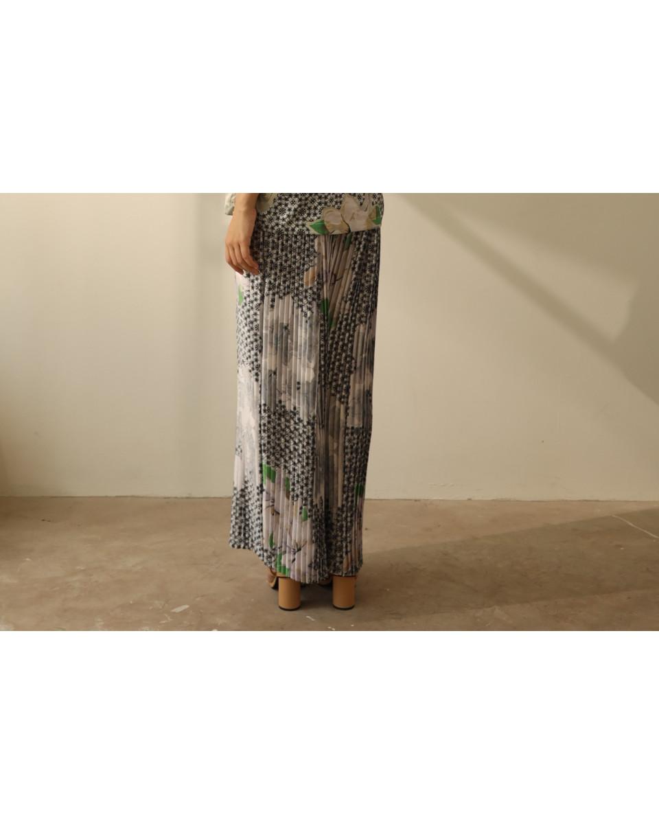 ciel Kinza Trousers Navy Green Floral