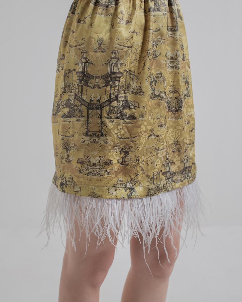 Ciel LAI SKIRT GOLD CHINOISERIE