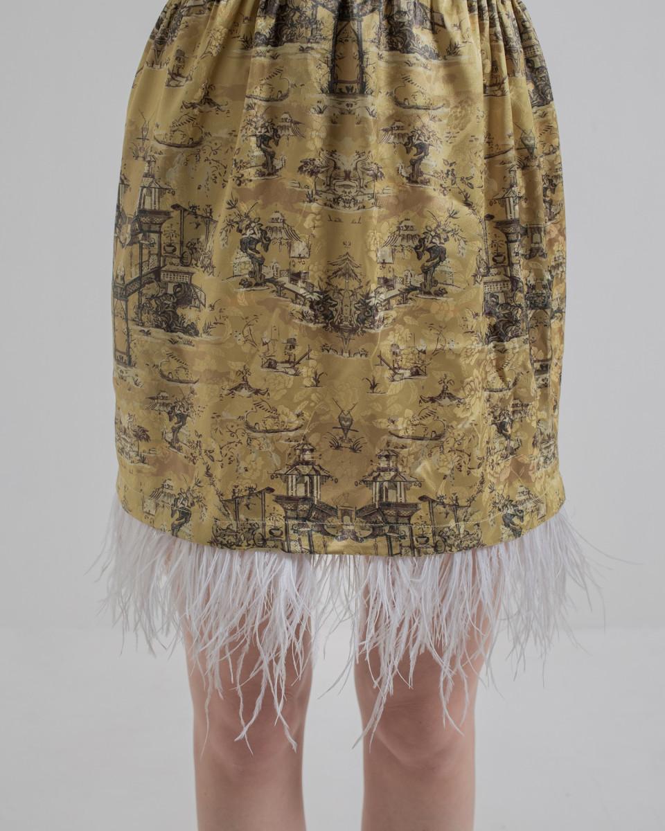 Ciel LAI SKIRT GOLD CHINOISERIE