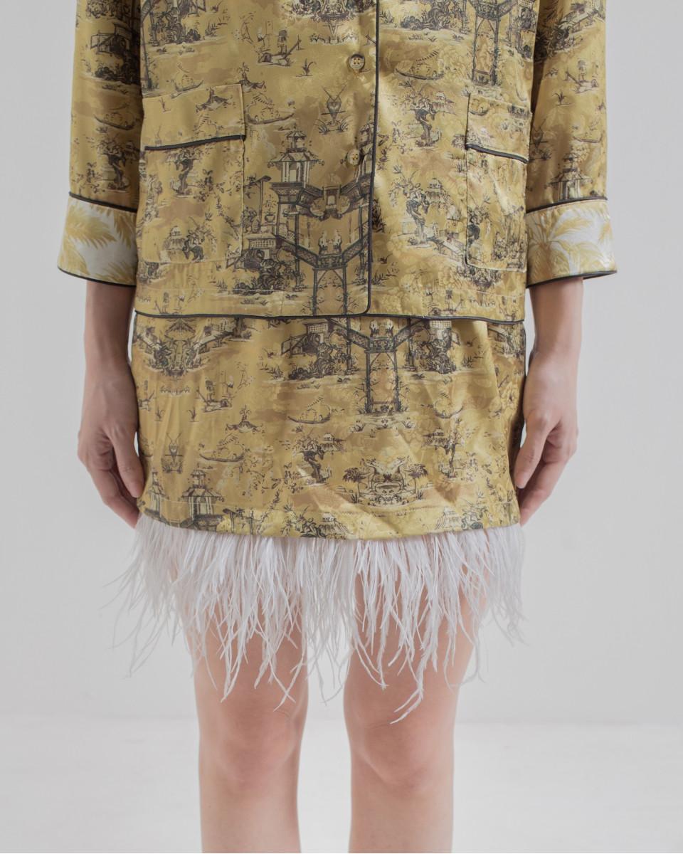 ciel LAI SKIRT GOLD CHINOISERIE