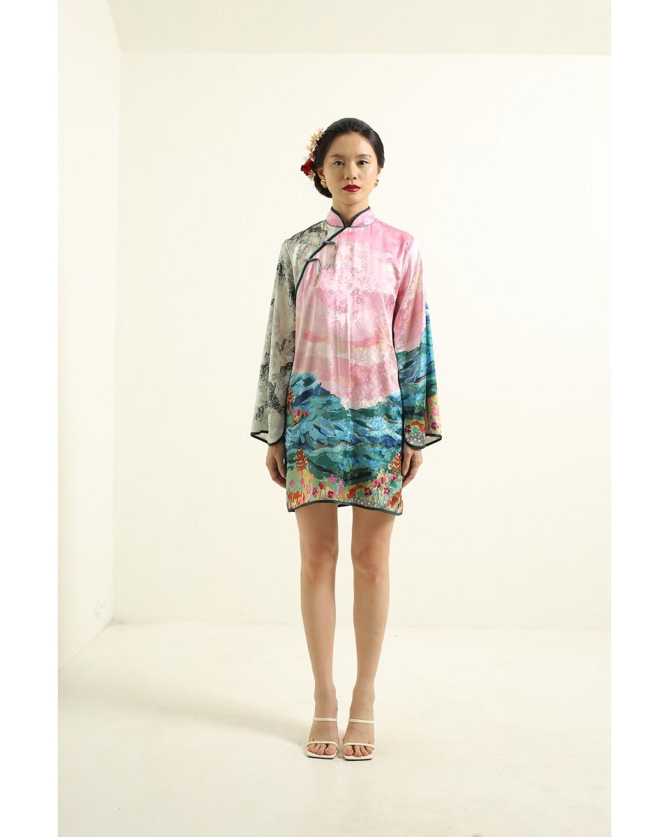 ciel LANFEN DRESS PINK MOUNTAIN