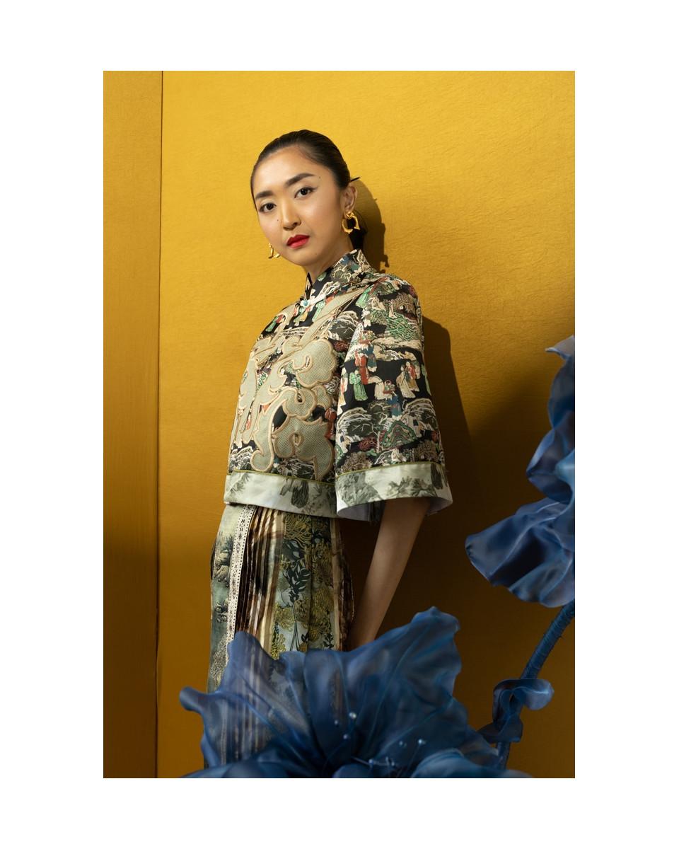 Ciel MEI LING TOP BLACK CHINOISERIE