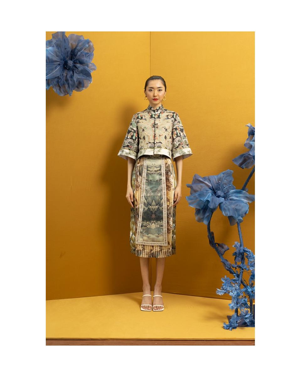 ciel MEI LING TOP BLACK CHINOISERIE