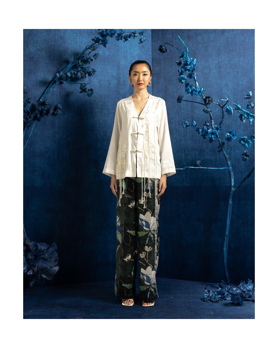 ciel MEI YIN TROUSERS GREEN FLORAL