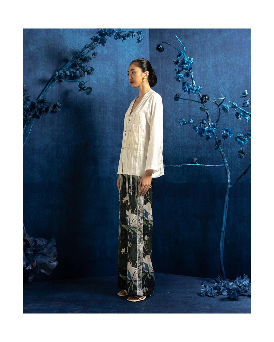 ciel MEI YIN TROUSERS GREEN FLORAL