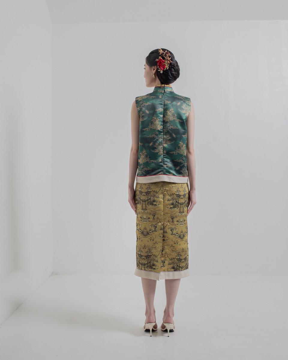 Ciel MIKIA II SKIRT GOLD CHINOISERIE