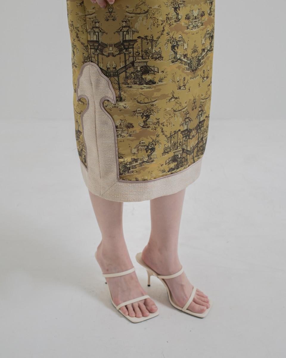 Ciel MIKIA II SKIRT GOLD CHINOISERIE